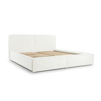 POLSTERBETT - Bett 04 - 180x200 - Weiß (Poso 38) - Braun, Holz/Textil (180/200cm) - Möblo