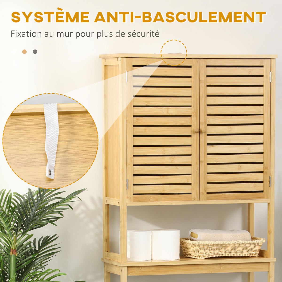 HÄNGESCHRANK Naturholz 1 Stück - Beige, Kunststoff (60/173/23cm) - GiPP