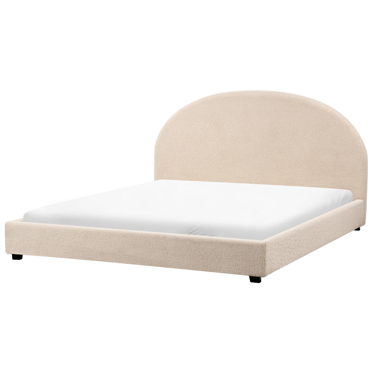 PAT CU APĂ bouclé 180/200 cm bej Vaucluse - bej, material textil (180/200cm) - Beliani