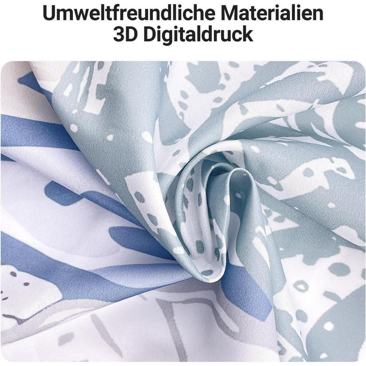 DUSCHVORHANG U-Boot Seepferdchen 100 x 200 cm Textil Wasserabweisend - Multicolor, Textil (100/200cm)