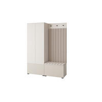 GARDEROBE Ritmo version 1 mit POLSTERPANEELEN BEIGE - Beige/Creme, Holzwerkstoff (140/185/40cm) - Jerpax