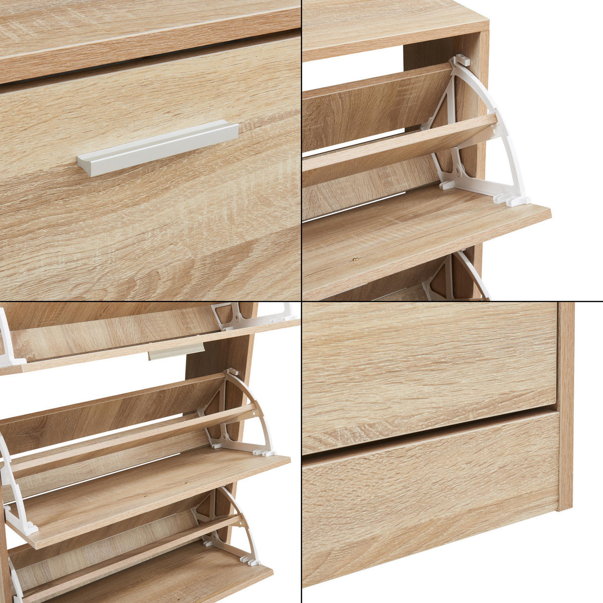 SCHUHSCHRANK Sykkylven - Sonoma Eiche, Holzwerkstoff (60/103/24cm) - [en.casa]