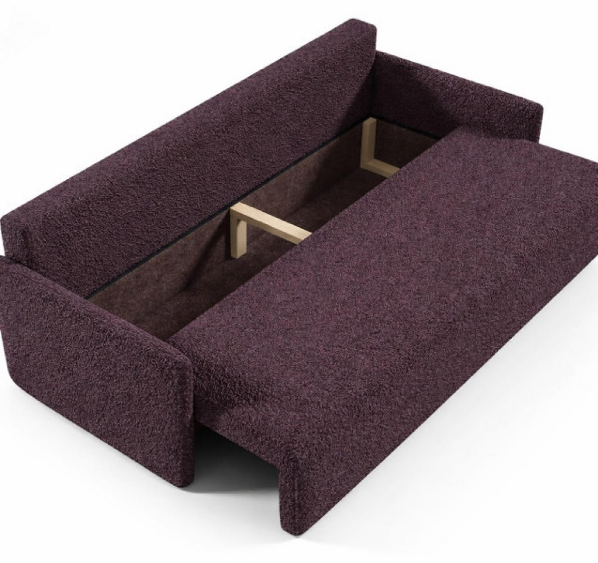 SOFA Pflaume-Braun SISI Mit Schlaffunktion - Braun, Textil (207/90/87cm) - Sepro Meble