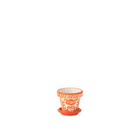 BLUMENTOPF GRANADA PATTERN - Töpferei - Oranje - XS - Ø 17 cm - Multicolor, Keramik (17/15cm) - J-Line
