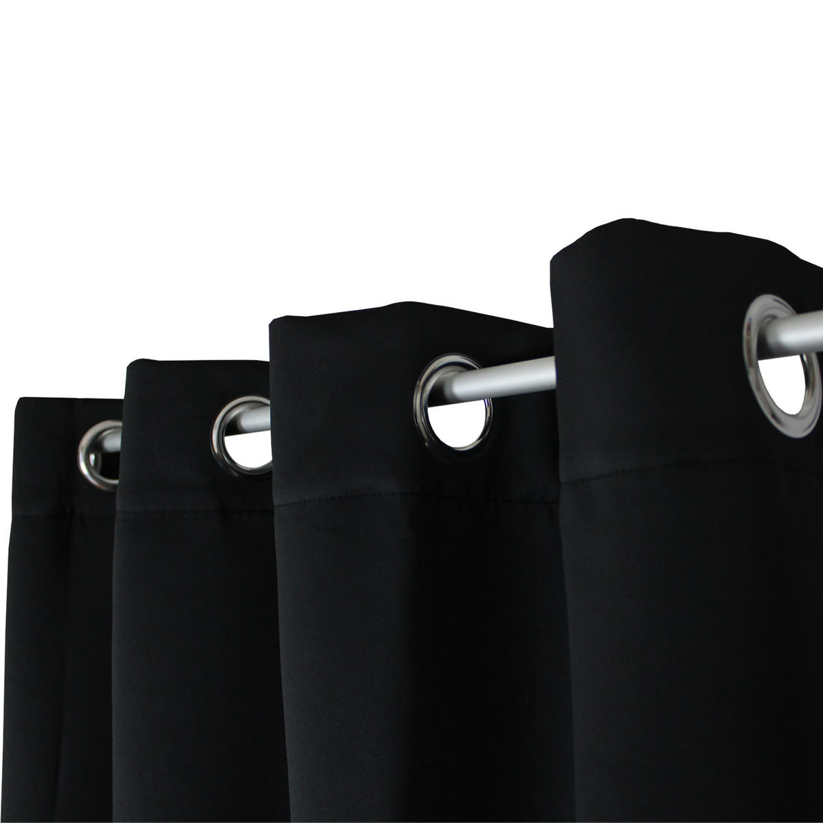 VERDUNKELUNGSVORHANG Ösen 140/175 cm Schwarz - Schwarz, Textil (140/175cm) - TiborTex