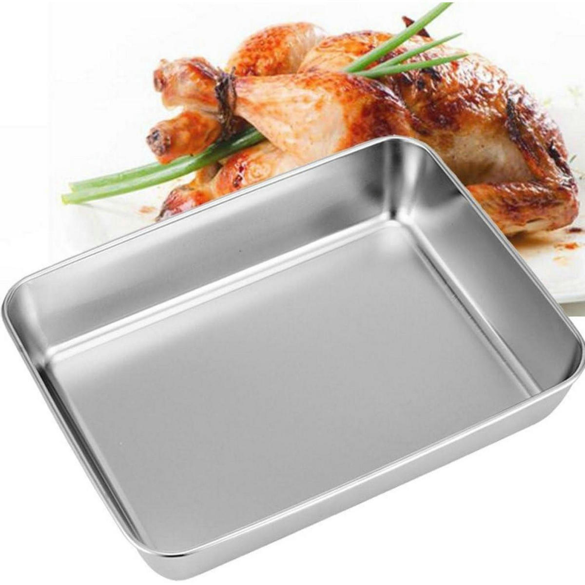 BACKBLECH Edelstahl 24.9 x 30 cm - Silberfarben, Metall (25/6/30cm)