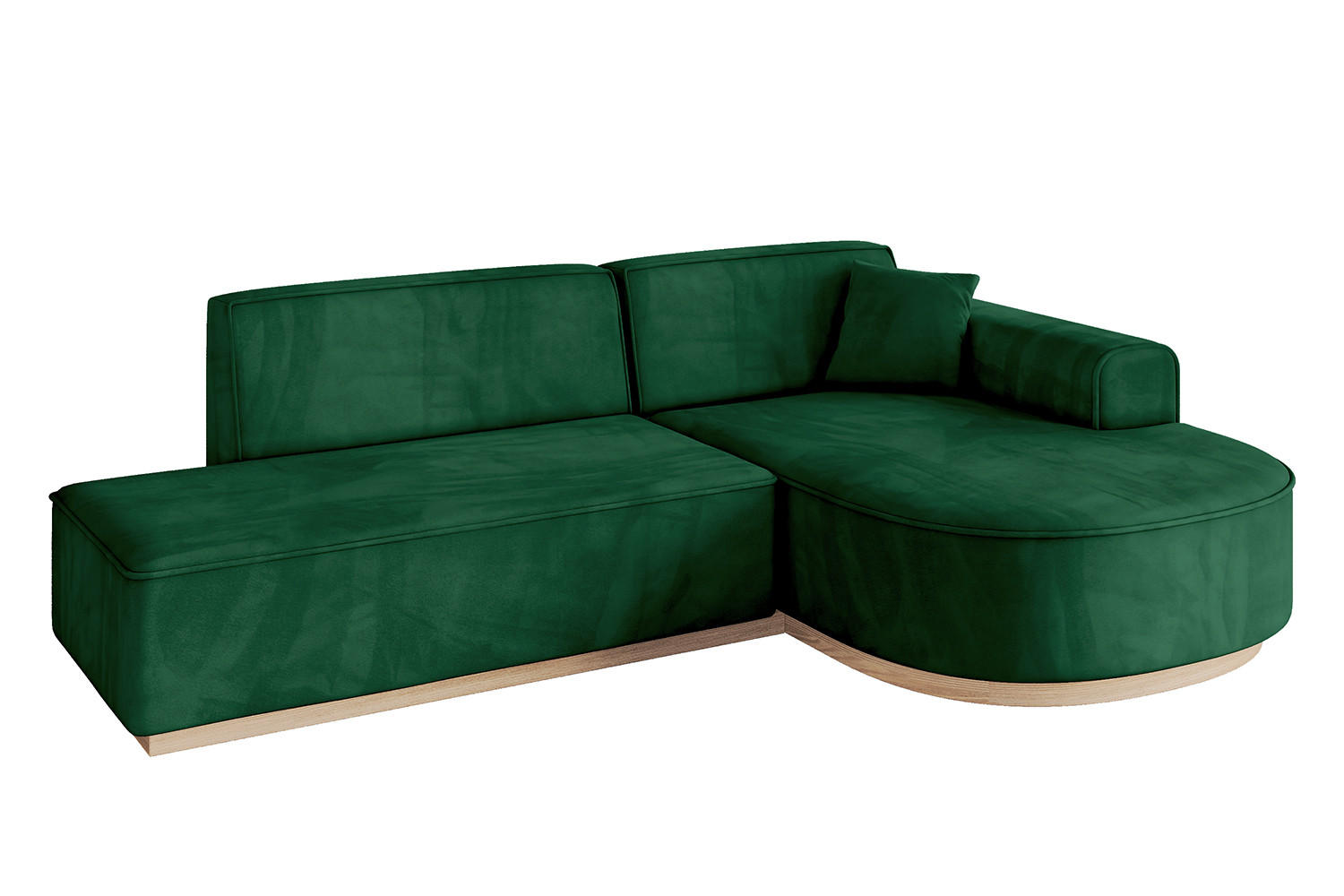 ECKSOFA Ottomane Rechts ARRIO-L1 - 243x171x83 cm Braun - Braun, Holzwerkstoff/Textil (243/171cm) - ALTDECOR