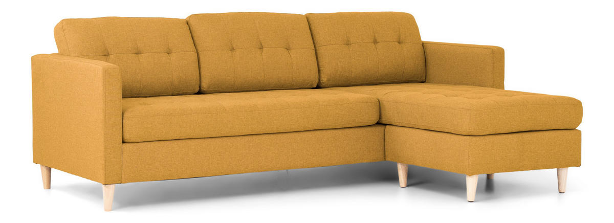 ECKSOFA gelb - Gelb, Textil (151/219cm) - ebuy24