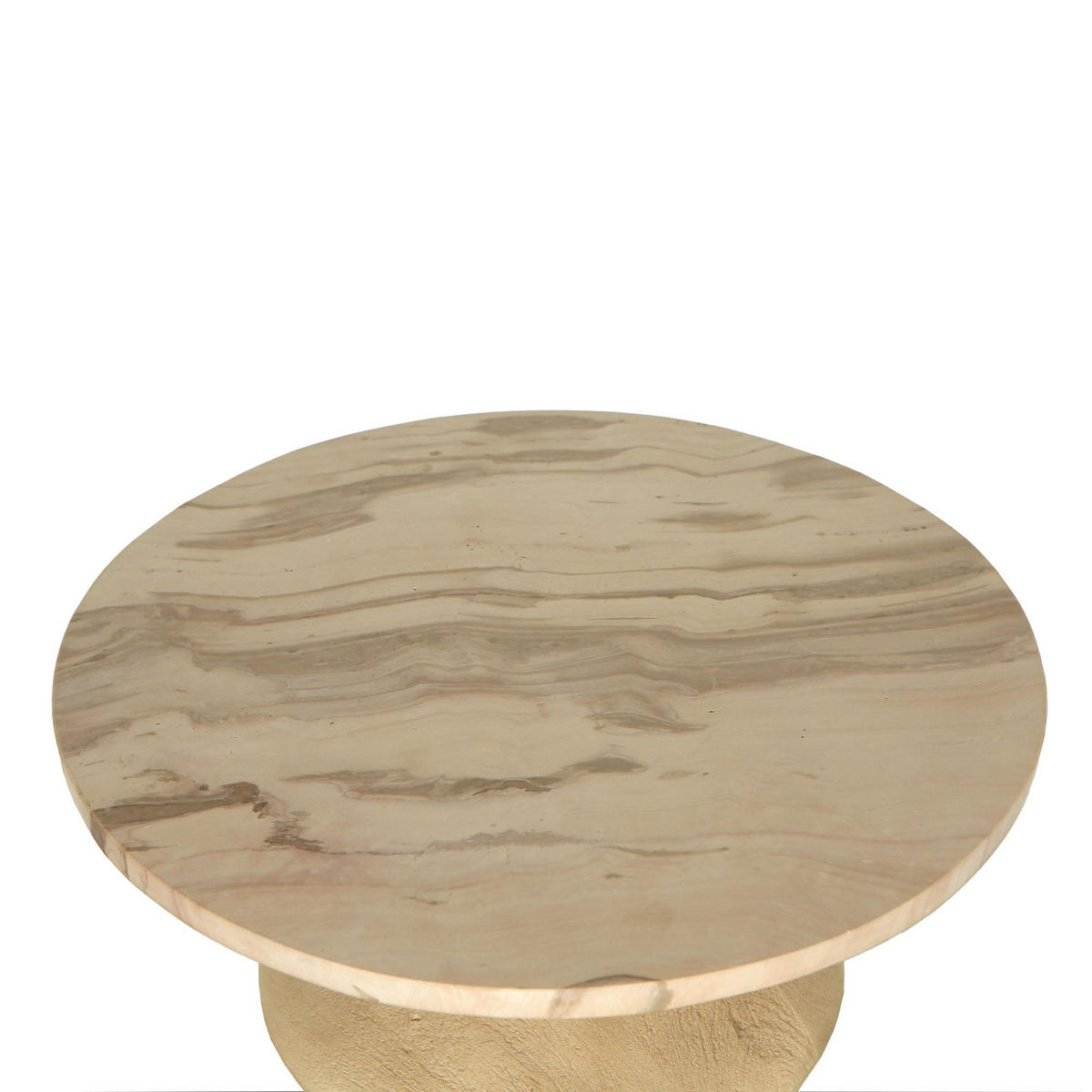 BEISTELLTISCH Callain Beige 40/40/80cm - Beige, Stein (40/40/80cm) - PTMD Collection