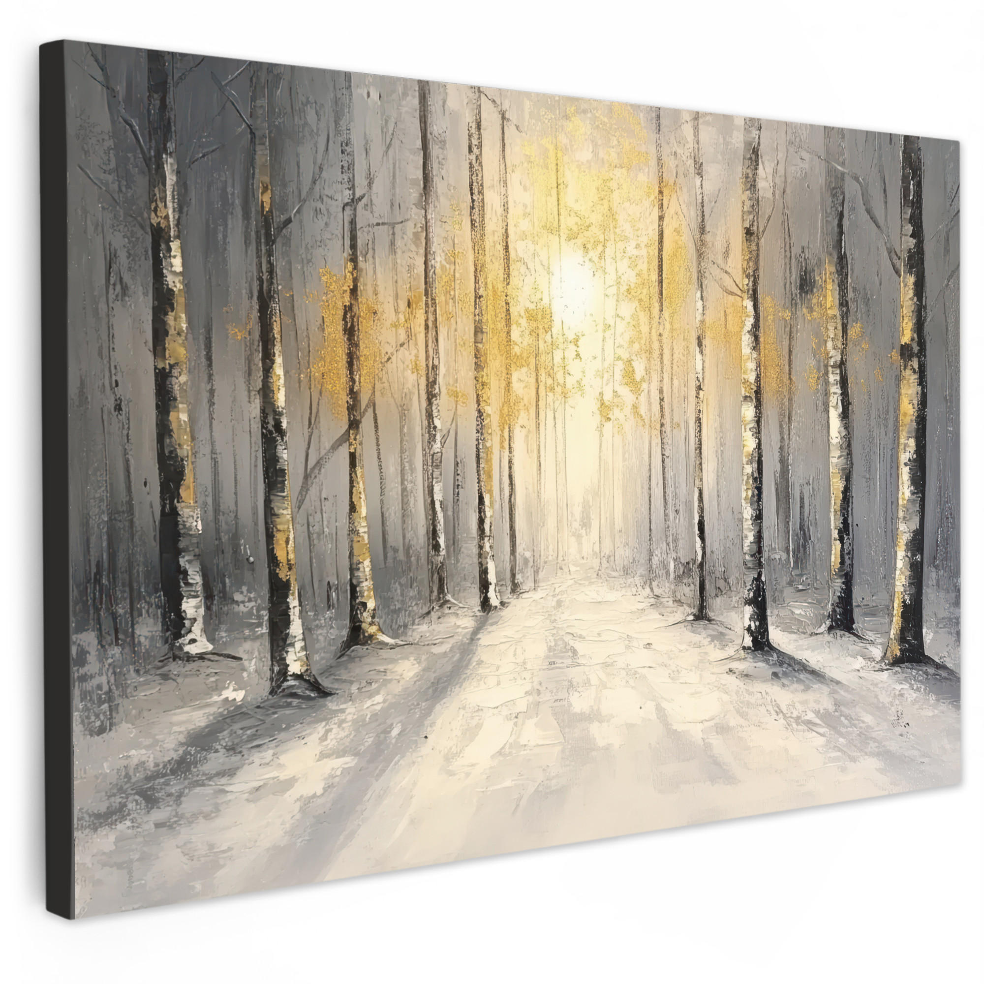 MuchoWow OBRAZ NA PLÁTNĚ Zima - abstraktní - sníh - příroda - slunce 30x20 cm