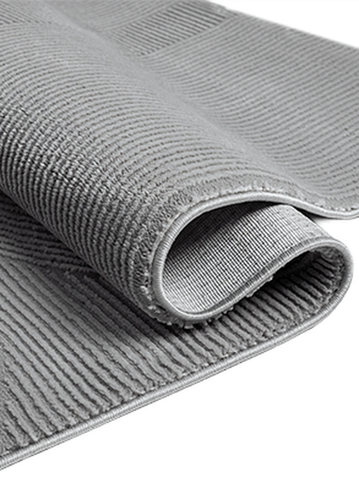 TEPPICH Kurzflor KASOS Waschbar Geometrisch Polyester Grau 160 x 230 cm - Grau, Textil (160/230cm) - KADIMA DESIGN