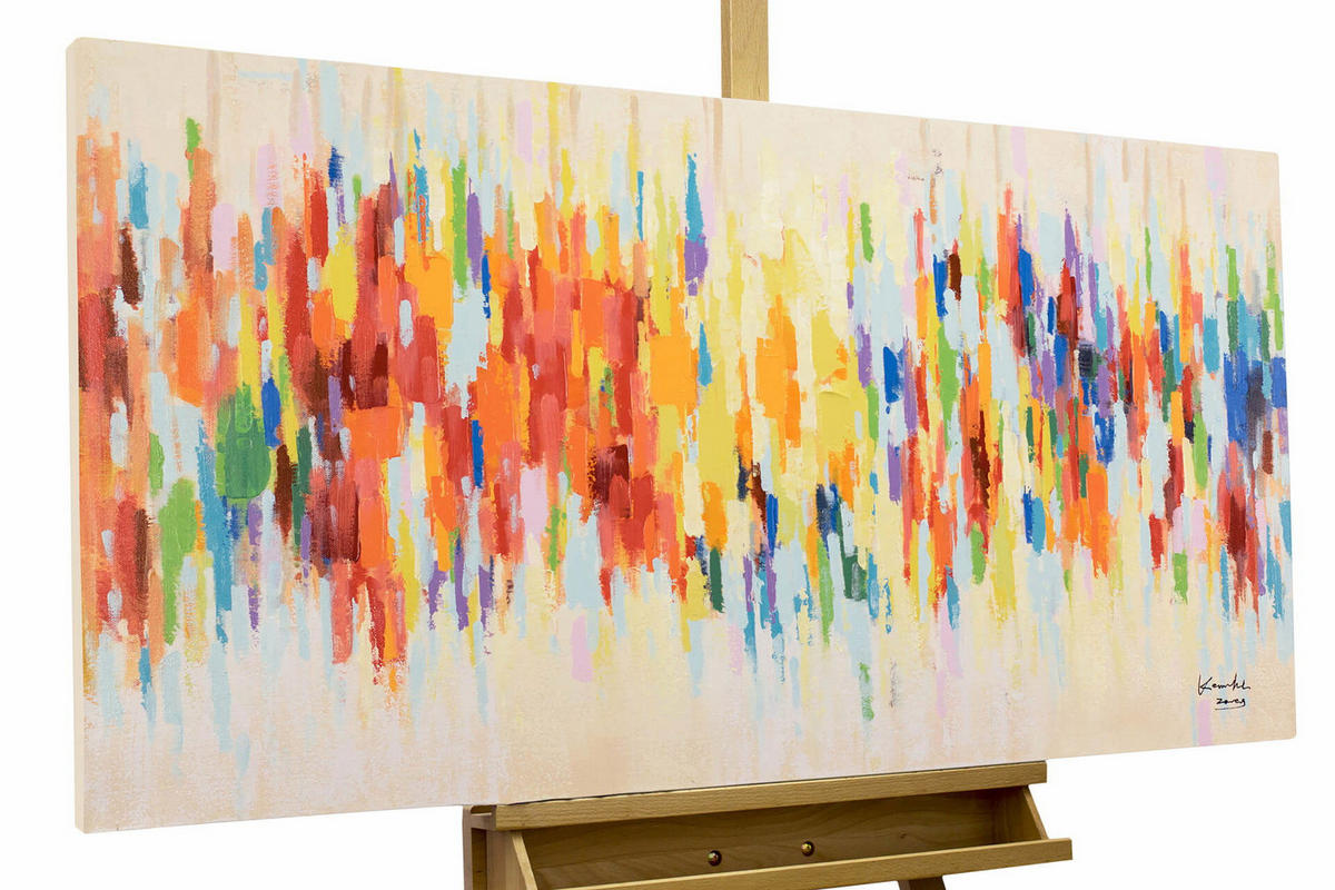 ACRYLBILD HANDGEMALT 120/60 cm - Multicolor, Holz/Textil (120/60cm) - KUNSTLOFT