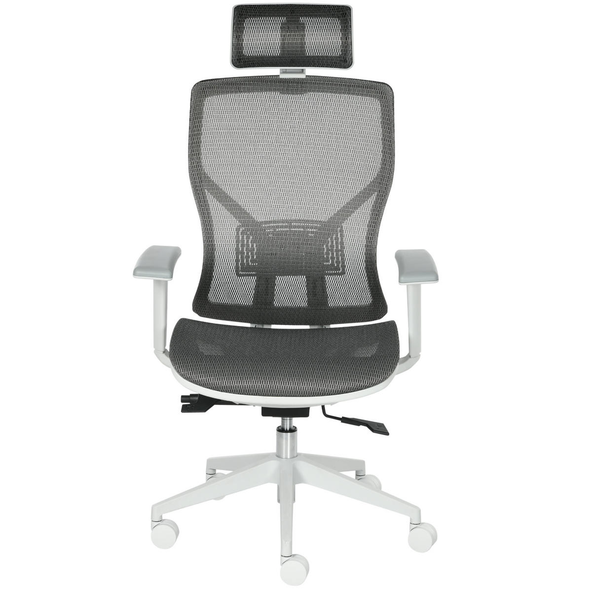 BÜROSTUHL, Armlehne, Mesh-Stoff - Grau, Kunststoff (65/128/67cm) - Vinsetto