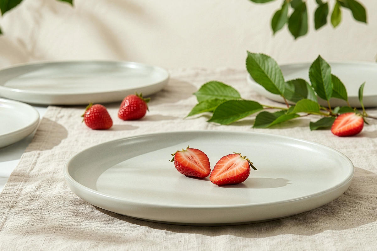 TELLER-SET VICTO 6-tlg Dessertteller, matt beige/grün/grau - Hellgrün, Keramik (20/2/20cm) - KONSIMO®