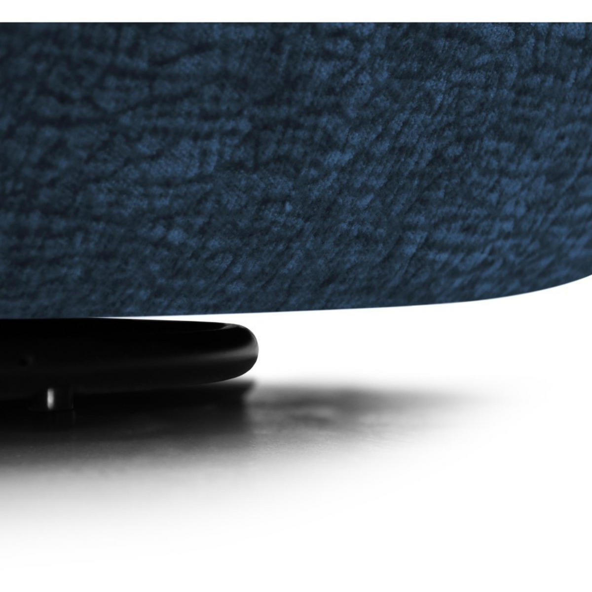 SESSEL Nano, Drehsessel mit runder Form, Dunkelblau - Dunkelgrau, Textil (95/75/95cm) - Beautysofa