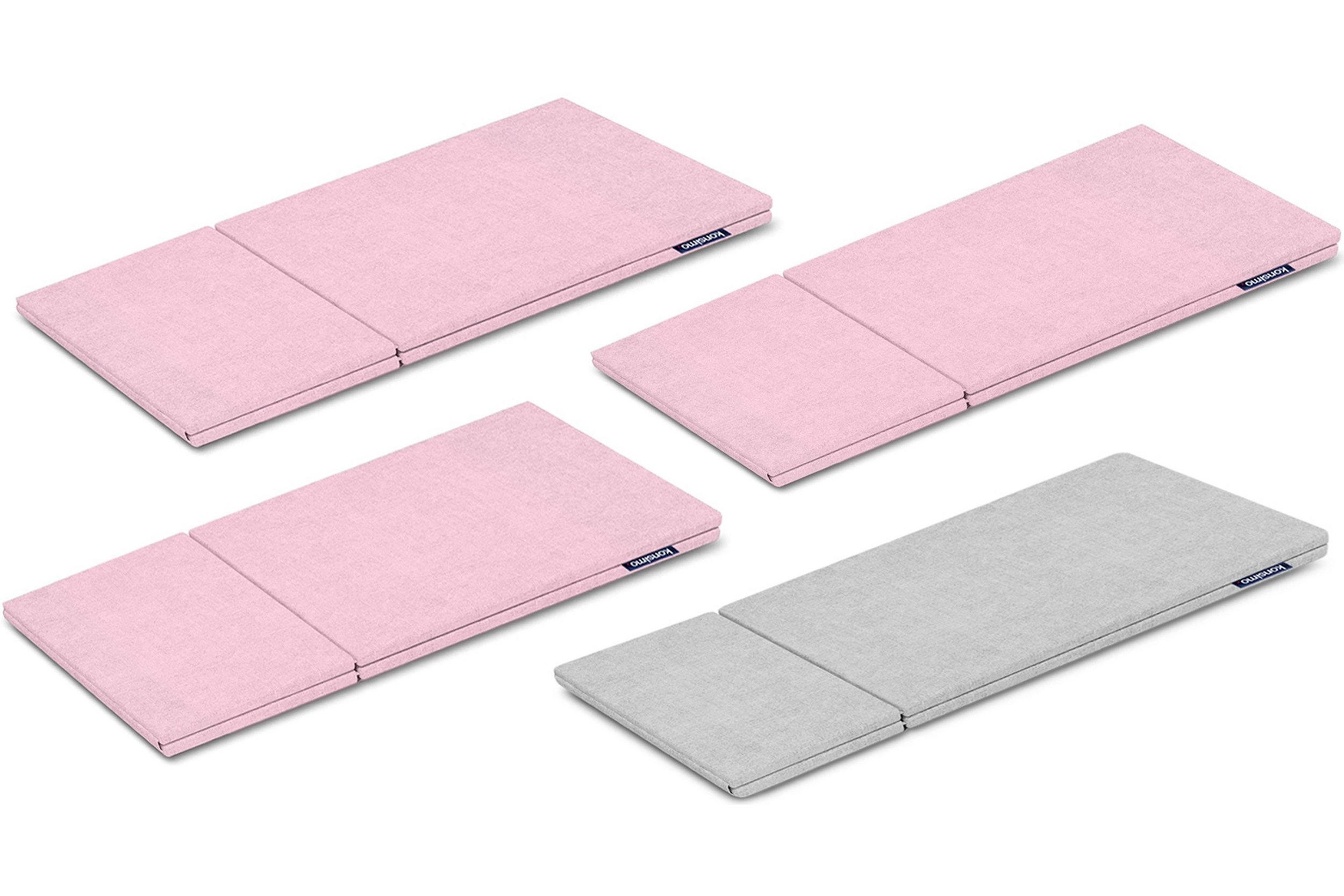 BEZUG-FÜR-KINDERMÖBEL-SET MIRUM 4 Stück, Rosé/Grau - Pink/Grau, Textil (173/3/80cm) - KONSIMO®