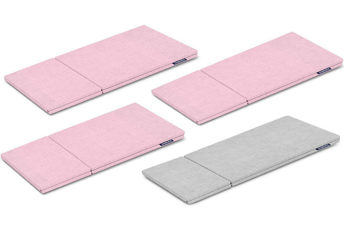 BEZUG-FÜR-KINDERMÖBEL-SET MIRUM 4 Stück, Rosé/Grau - Pink/Grau, Textil (173/3/80cm) - KONSIMO®