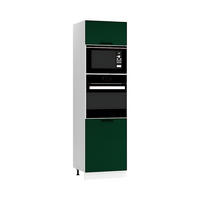 MIKROWELLENUMBAUSCHRANK D60PK MVP/L - Morvex - Stilvolles Küchenelement - Dunkelgrün, Holz/Metall (60/213.3/56cm) - ROYAL24_MARKT