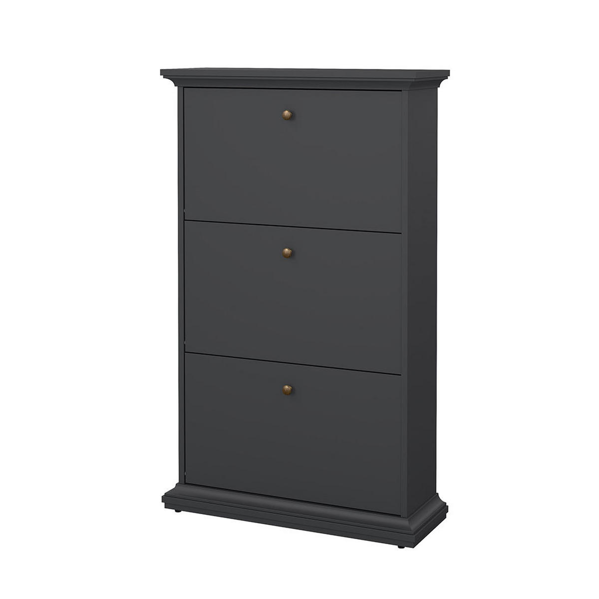 SCHUHSCHRANK Venedig Grau 78/28/128 cm - Grau, Holzwerkstoff (78/128/28cm) - ebuy24