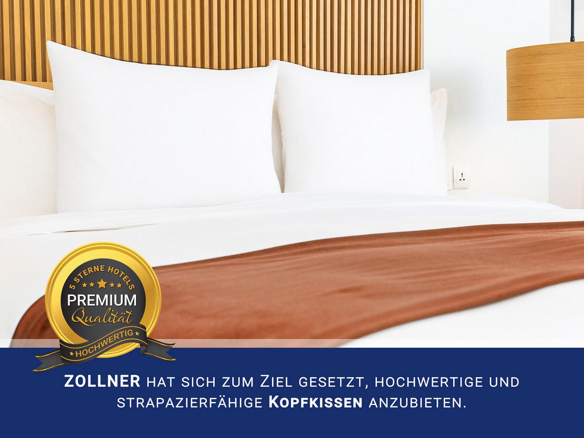 KISSEN, 70x90 cm, 50% Polyester, 50% Baumwolle, Weiß - Weiß, Textil (70/90cm) - Zollner