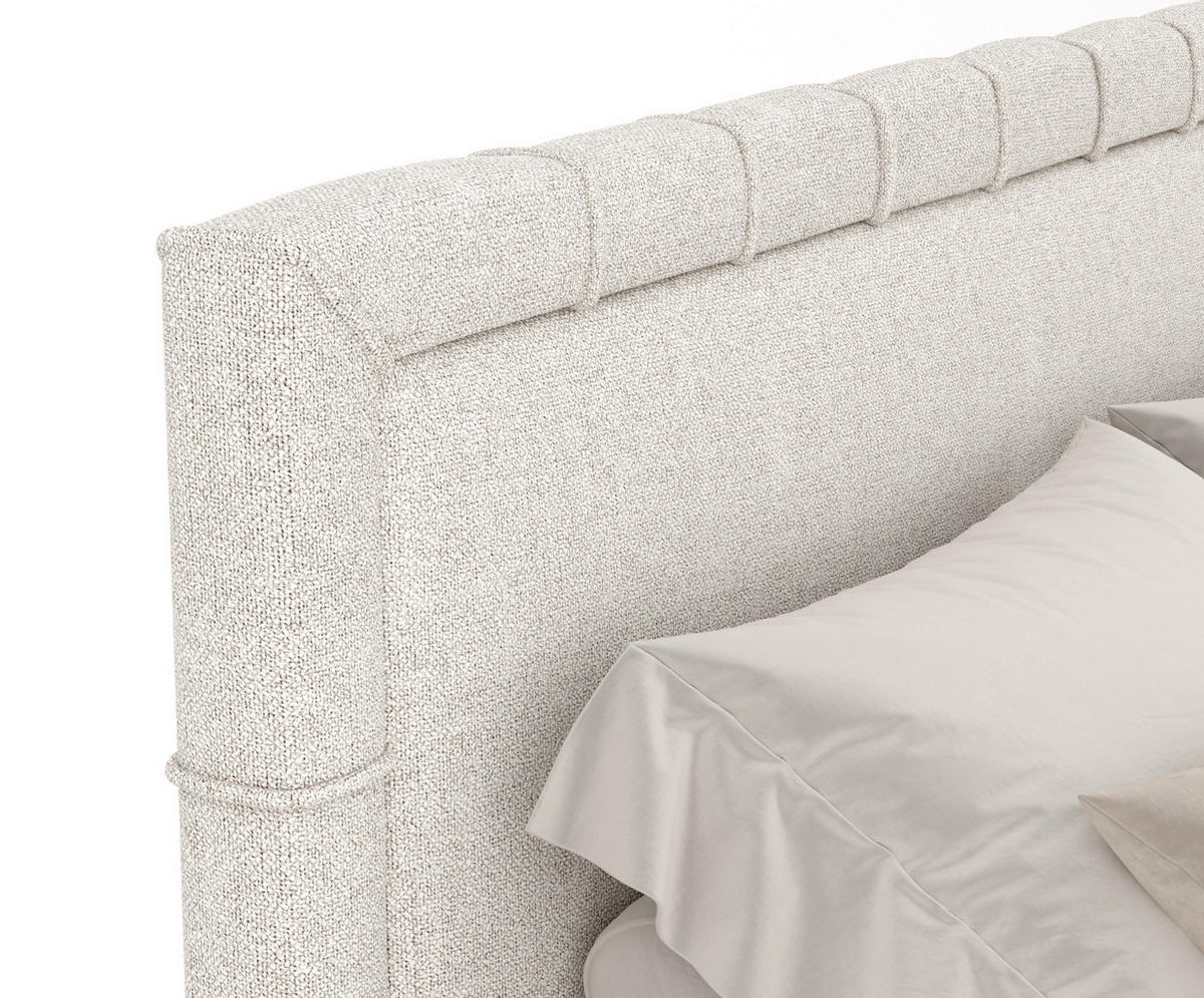 BOXSPRINGBETT Rimini Hellbeige 140/200 cm mit Matratze und Topper - Beige/Naturfarben, Holz/Holzwerkstoff (140/200cm) - Maison de Reve