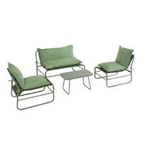 GARTENSET Grün 45/79/44 cm 4er-Set - Grün, Metall - Mobili Rebecca