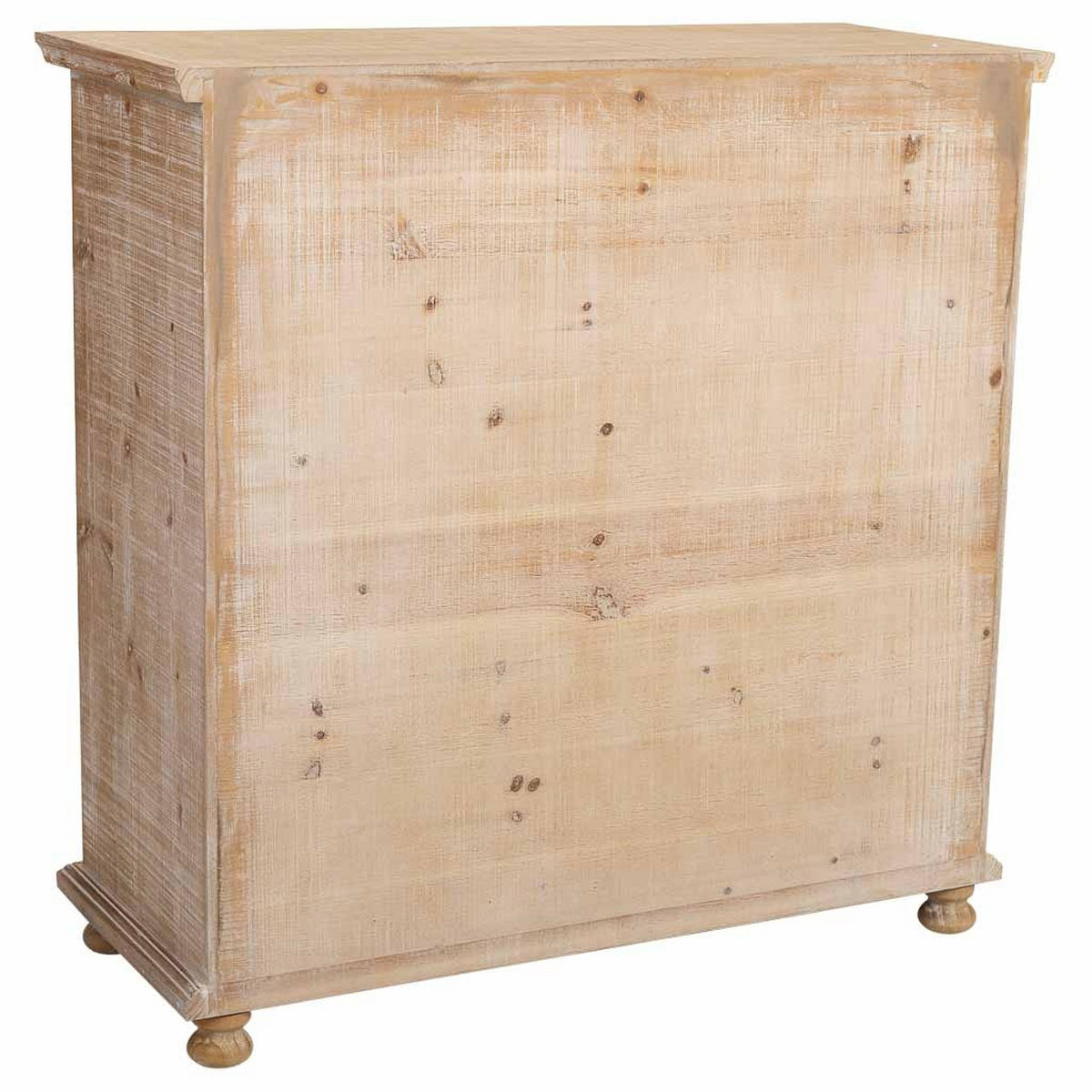 SIDEBOARD aus Holz und Glas mit 2 Türen 90x38x85 - Beige, Holz (90/85/38cm) - Wanderlust