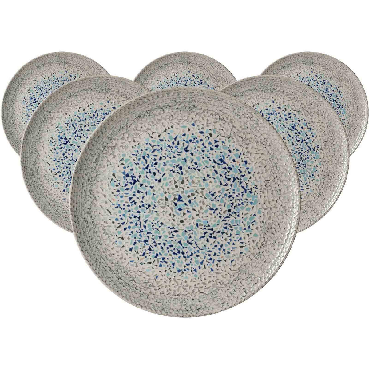 PLATZTELLER Rimini grau ø 32 cm 6er Set - Grau, Keramik (32cm) - Ritzenhoff Breker
