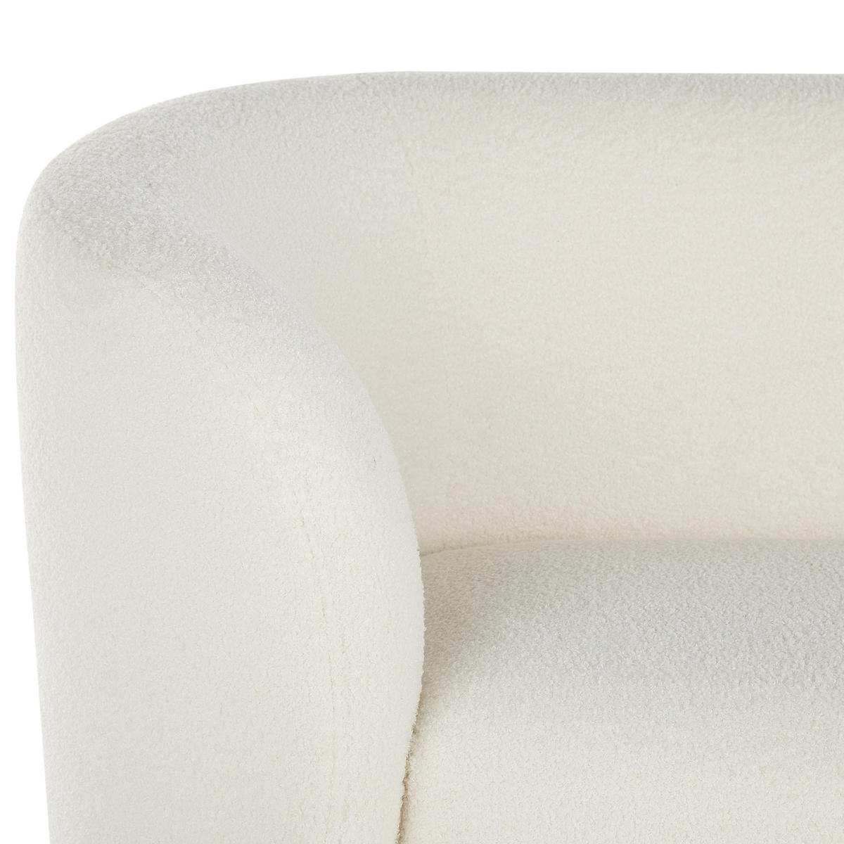 3-SITZER-SOFA Polyester Weiß Loen - Weiß, Textil (200/79/70cm) - Beliani