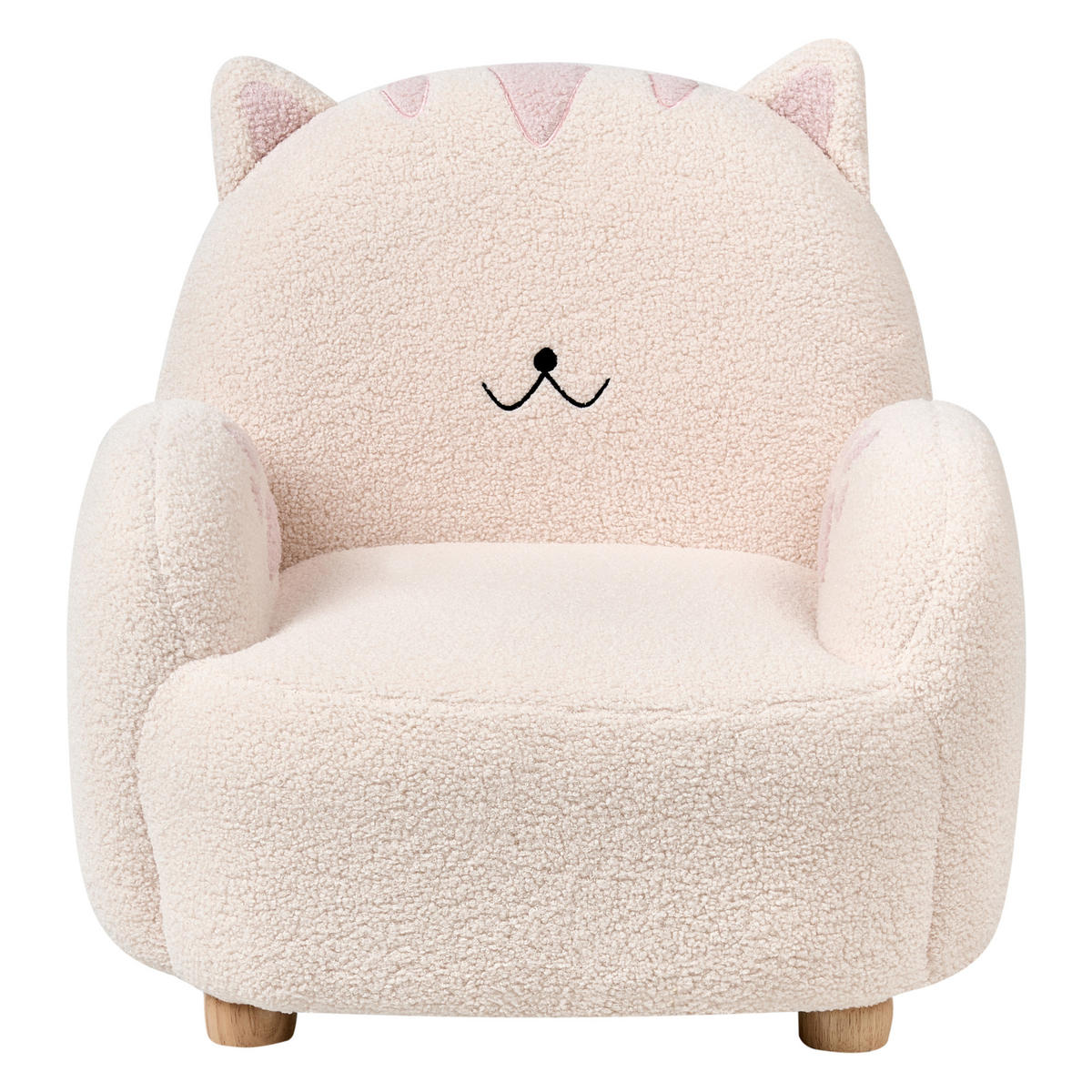 KINDERSESSEL Weiß Zoar - Creme/Braun, Textil (55/59/54cm) - Beliani