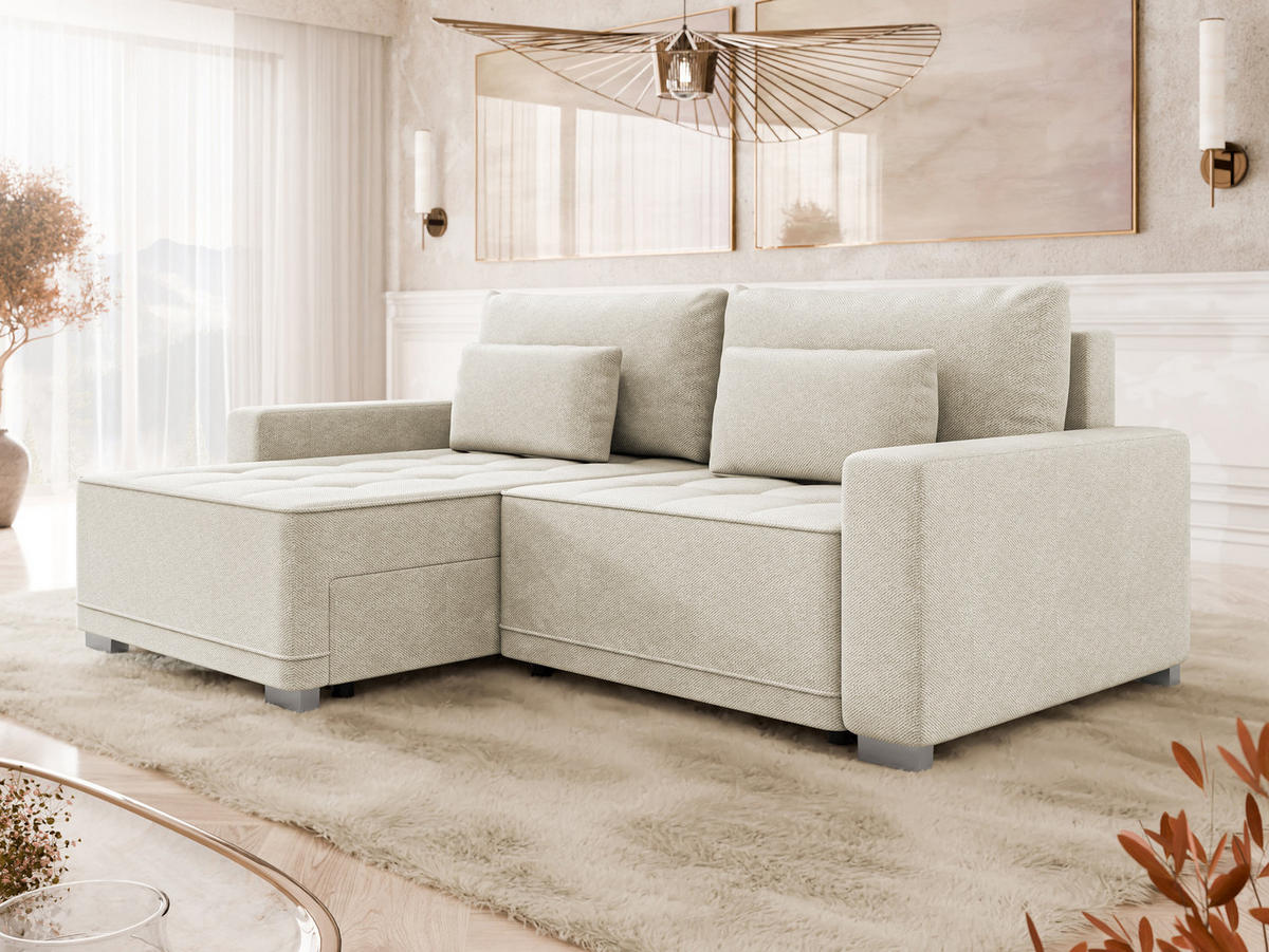ECKSOFA Zeus - Beige, Holz/Kunststoff (238/160cm) - MIRJAN24