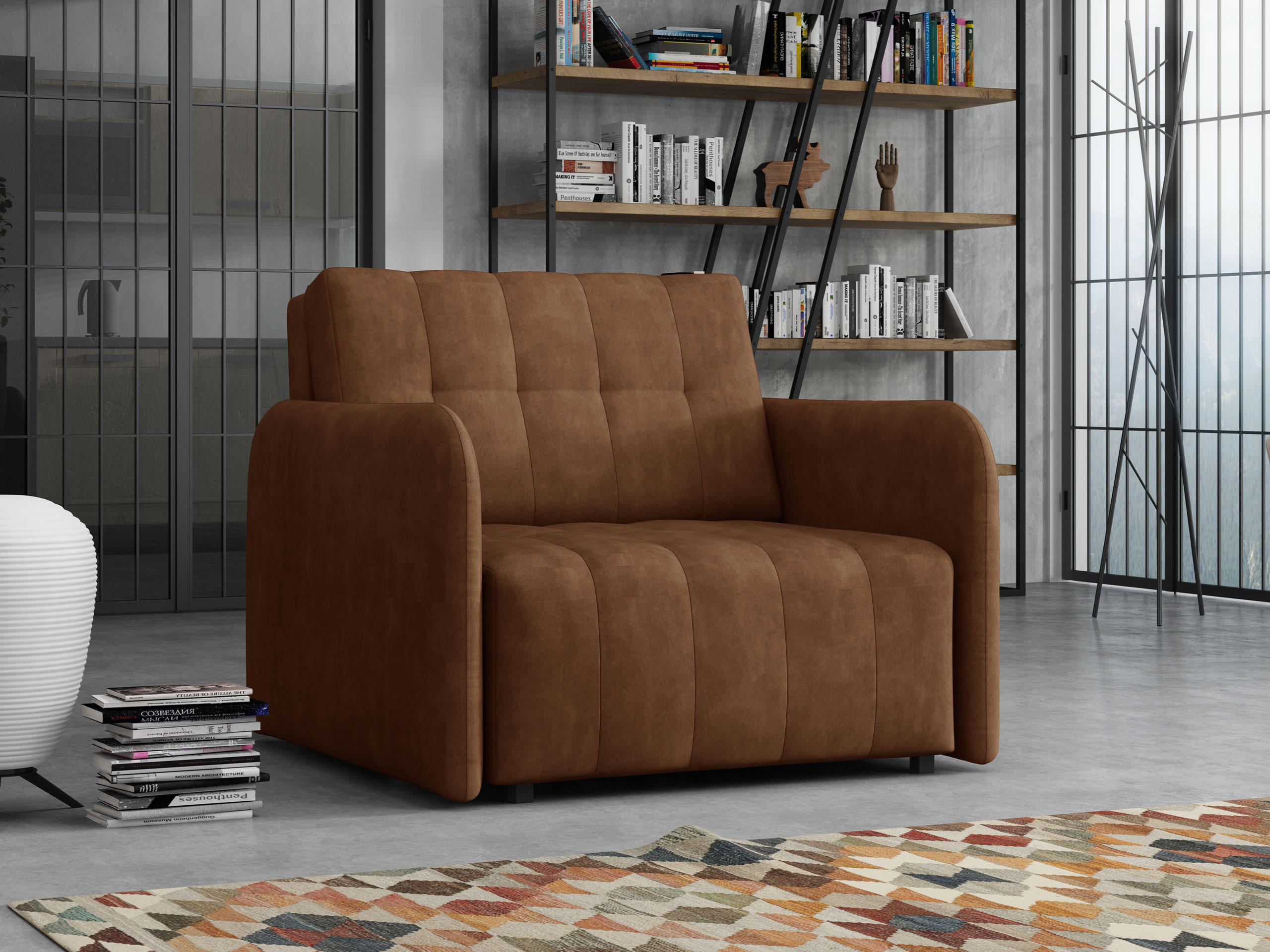 SCHLAFSOFA Viva Grand I - Schwarz/Braun, Holz/Kunststoff (98/85/95cm) - MIRJAN24