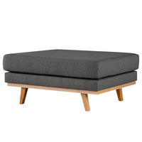 POLSTERHOCKER - Dunkelgrau/Buchefarben, Textil (85/43/60cm) - home24