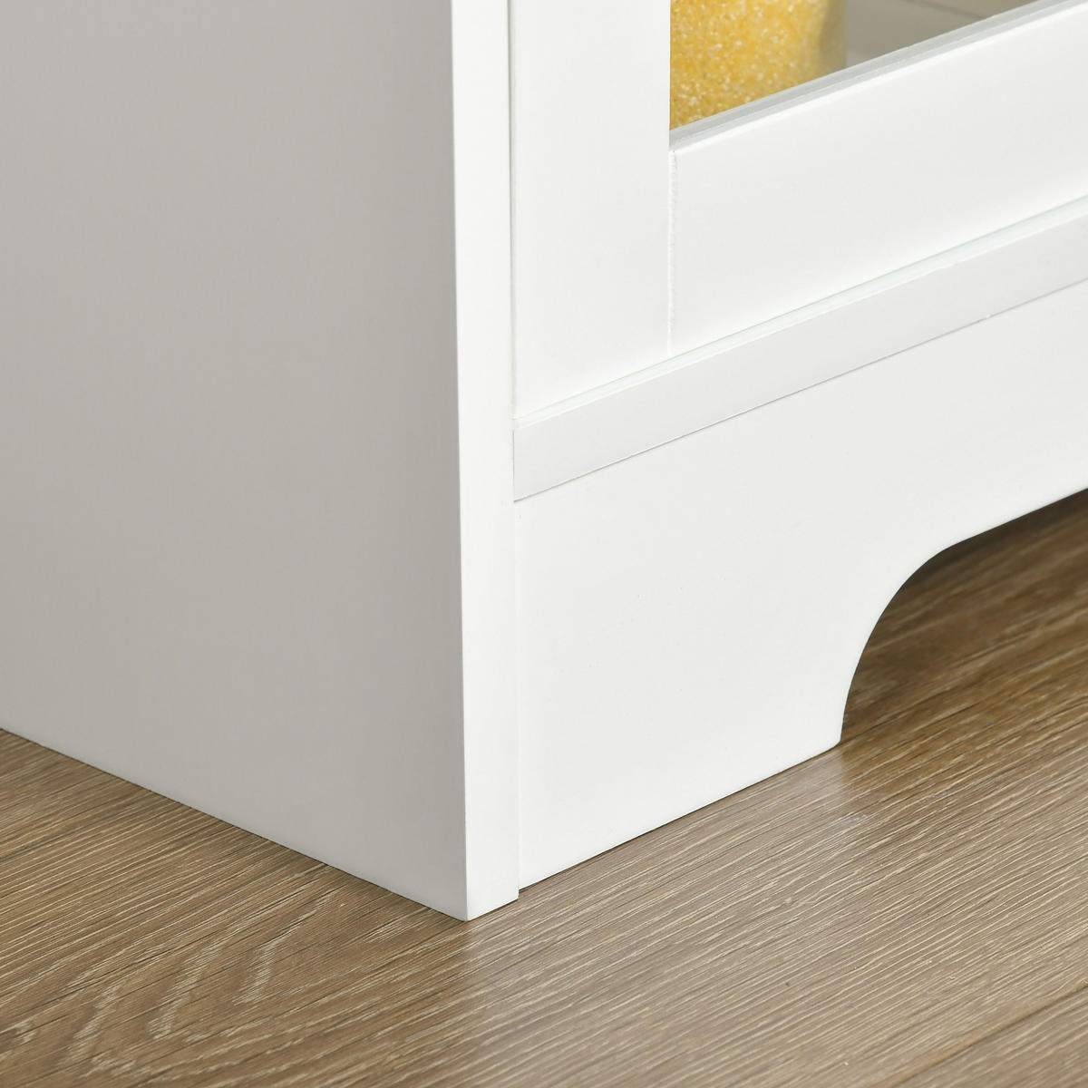 MIKROWELLENUNTERSCHRANK DE-11010 2 Glastüren Weiß - Weiß, Holzwerkstoff (40/82/90cm) - ComfortXL