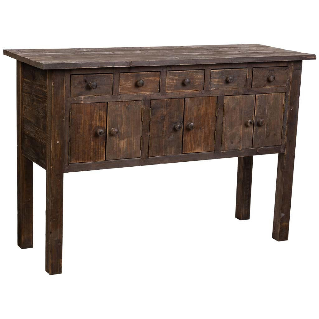 SIDEBOARD mit 5 Schubladen und 6 Türen 120x43x80 cm Braun - Braun, Holz (120/80/43cm) - Wanderlust