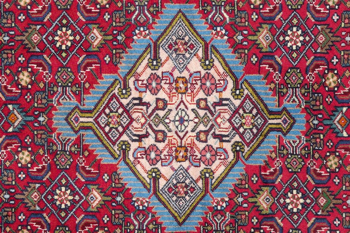 ORIENTTEPPICH handgeknüpft Assadabad Rot 191/125 cm Schurwolle - Rot, Textil (125/191cm) - Looma