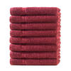 GÄSTEHANDTUCH 30x50 cm Frottier Gästetuch im 8er Set aus 100% Baumwolle, Rot 500g/m2 - Bordeaux, Textil (35/50cm) - Carpe Sonno