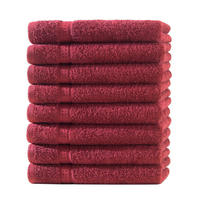 GÄSTEHANDTUCH 30x50 cm Frottier Gästetuch im 8er Set aus 100% Baumwolle, Rot 500g/m2 - Bordeaux, Textil (35/50cm) - Carpe Sonno