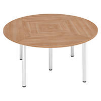 KONFERENZTISCH-SETS Serie-K 160/160/74 cm in Nussbaumfarben - Nussbaumfarben, Holzwerkstoff (160/160/74cm) - bümö