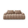 SOFA Linz aus Samt dunkelbeige 3 Sitzplätze - Mokka, Textil (100/84/200cm) - Cosmopolitan Design