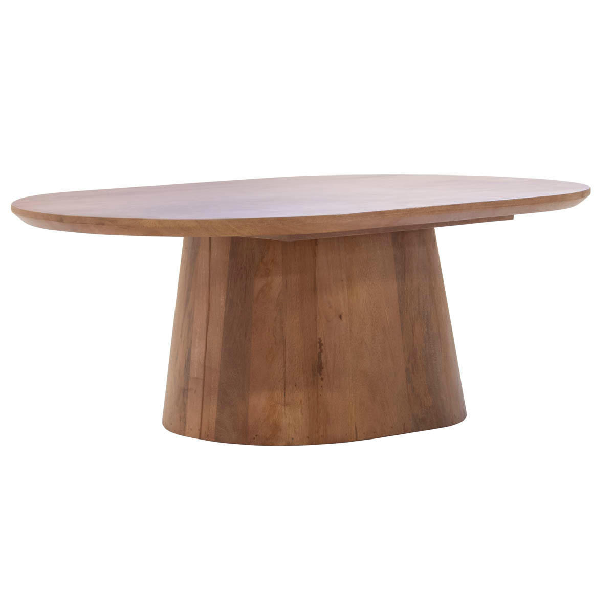 COUCHTISCH Oval Braun Holz 130x60x35cm - Braun, Holz (130/65/38cm) - Giga Meubel