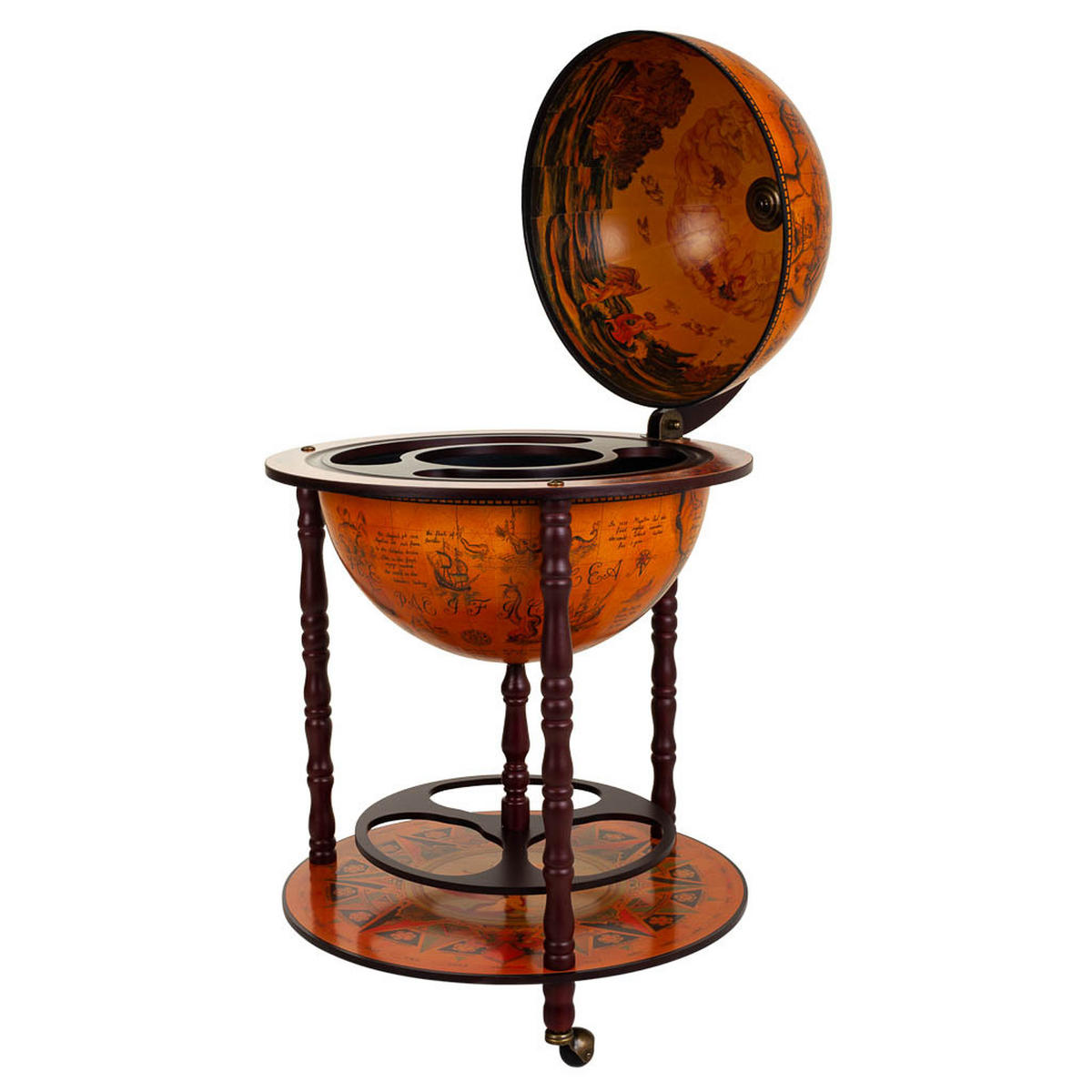 WEINREGAL, braun, 56x55x5cm - Braun, Holz (55.5/93.5/55cm) - Wanderlust