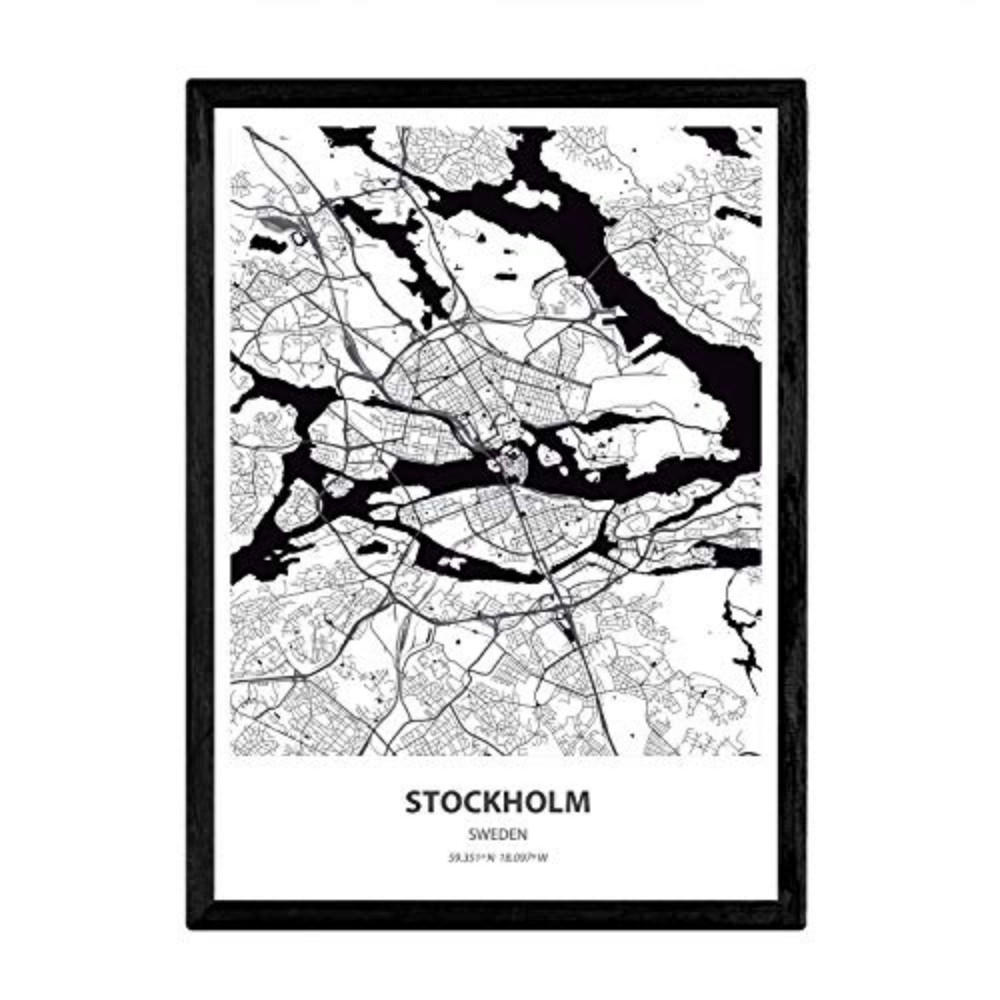 POSTER Stockholm - Schweden A3 Rahmenlos - Klar, Papier (29.7/5/42cm) - Nacnic