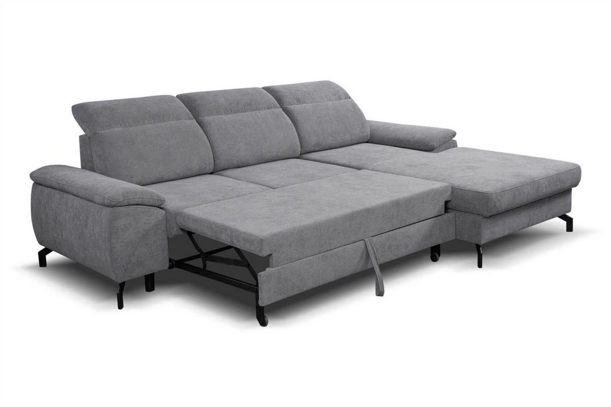 ECKSOFA Margit Mit Schlaffunktion - Braun, Holzwerkstoff/Textil (276/184cm) - Fun Möbel