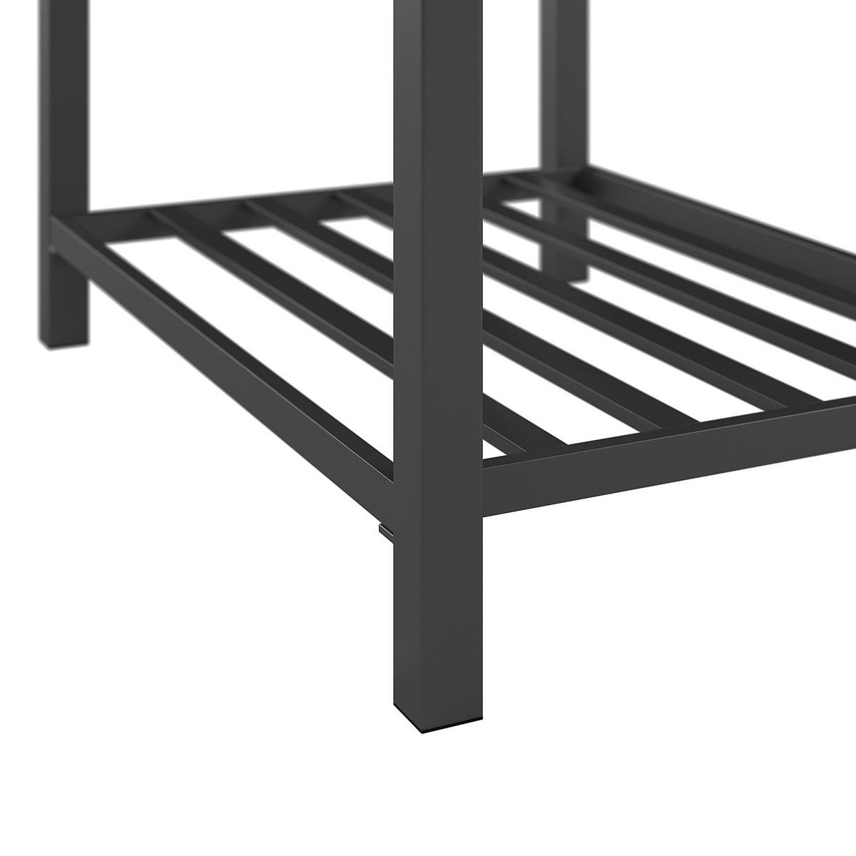 GARTENKÜCHENTISCH - Aluminium / Kunststoff - Schwarz - Schwarz, Kunststoff/Metall (62/90/127cm) - home24