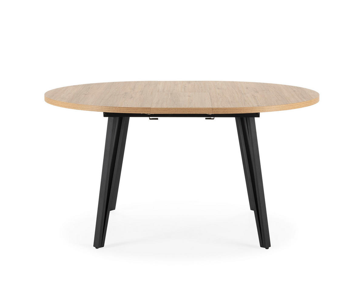 TISCH von 120 bis 150 cm mit schwarzen metallbeinen cleo 120/120/77 cm - Braun, Keramik (120/120/77cm) - Calicosy