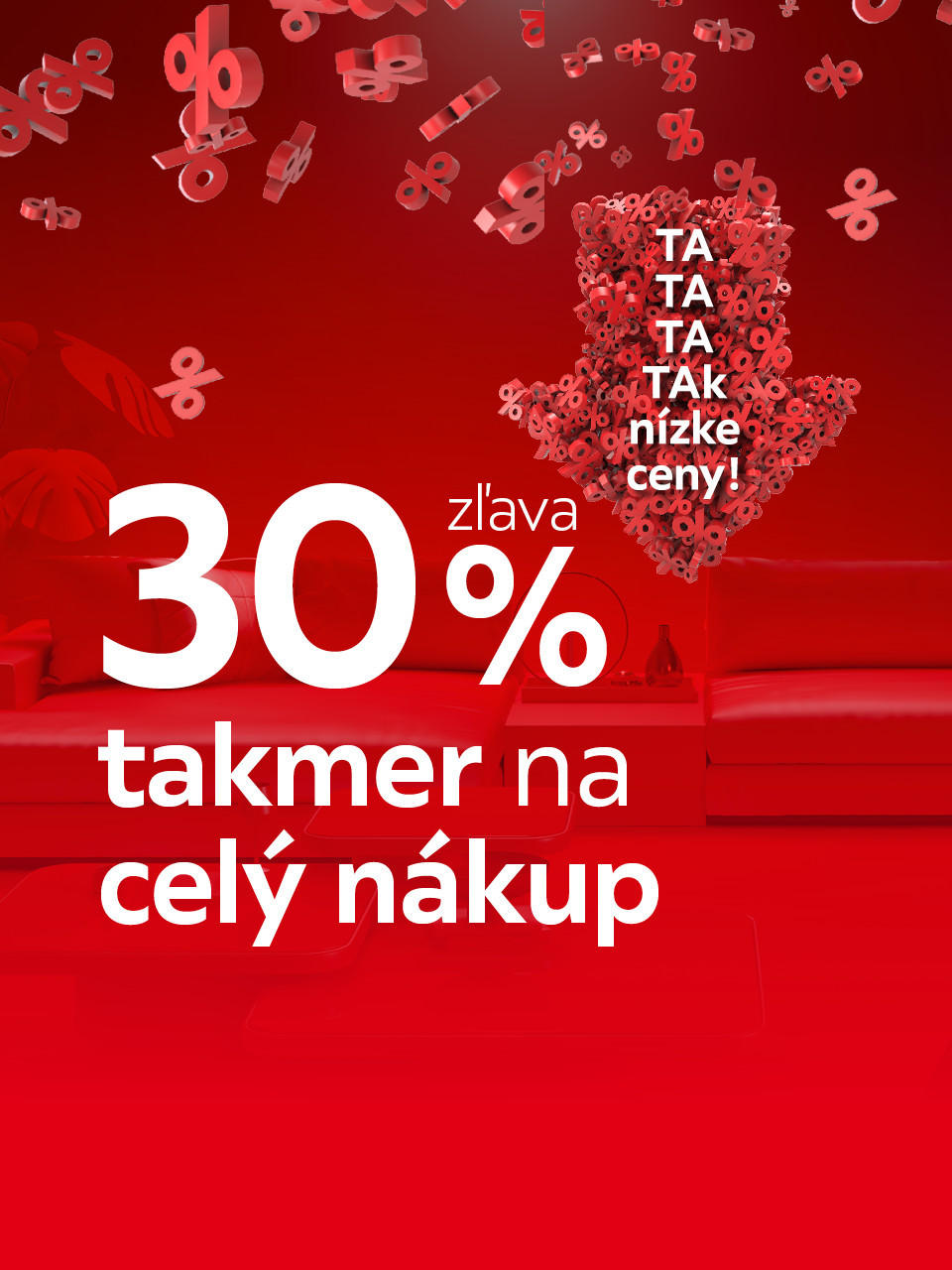 zľava 30 % takmer na celý nákup