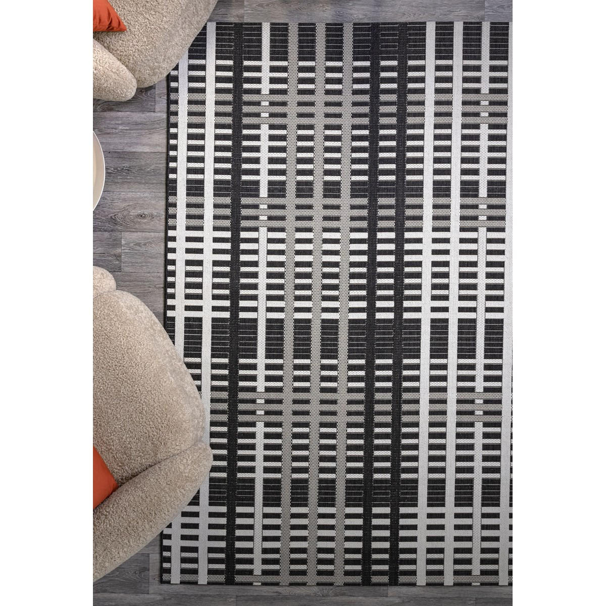 TEPPICH Innen- und LOBBY GRID Schwarz 160 x 230 cm - Schwarz, Textil (160/230cm) - Novatrend