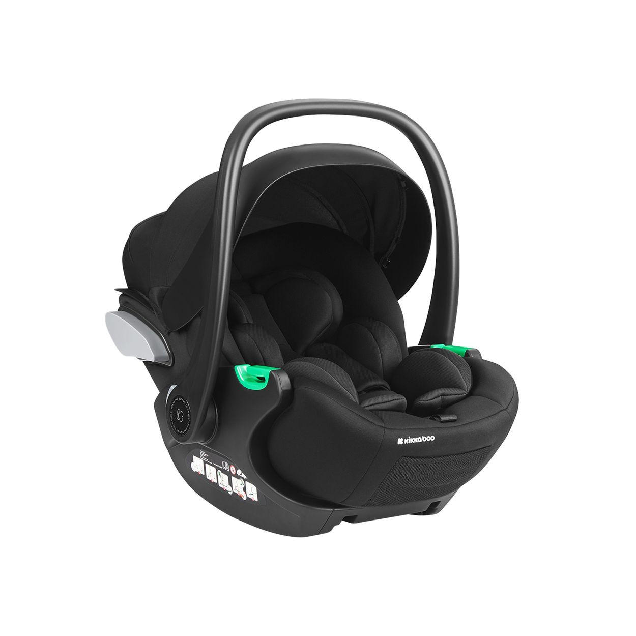 BABYSCHALE i-Trail i-Size schwarz (40 - 87 cm) Gruppe 0+ Ganzkörperkissen, SPS - Schwarz, Kunststoff (44/67/60cm) - Kikka boo
