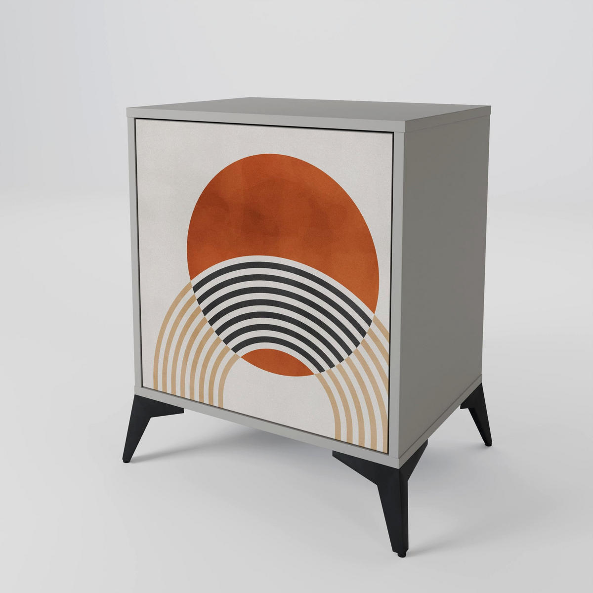 SIDEBOARD SPACE AROUND, Grau, 57,5x42x57,5 cm, Ohne Füße - Multicolor/Grau, Holzwerkstoff (57.5/57.5/42cm) - SpaceRebels